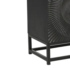 Best Design Nachtschrank in Schwarz und Gold - Oglio Kommoden