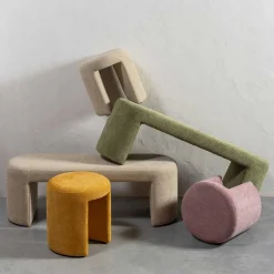 Best Design Polsterbank in Beige Chenille - Settings Sitzbank