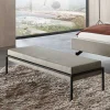 Sale Design Schlafzimmerbank in Grau Stoff - Jenn Sitzbank