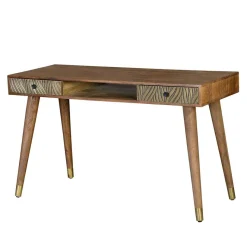 Sale Design Schreibtisch aus Mangoholz und Metall - Filurina Tische
