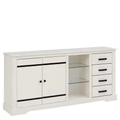 Best Design Sideboard in Weiß mit Schwarz - Manduza Sideboards