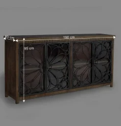 Best Design Sideboard mit vier Glas Metalltüren - Everton Sideboards