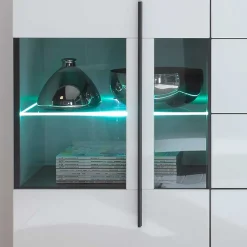 Sale Design Sideboard Nennja in Weiß Hochglanz Glas Sideboards