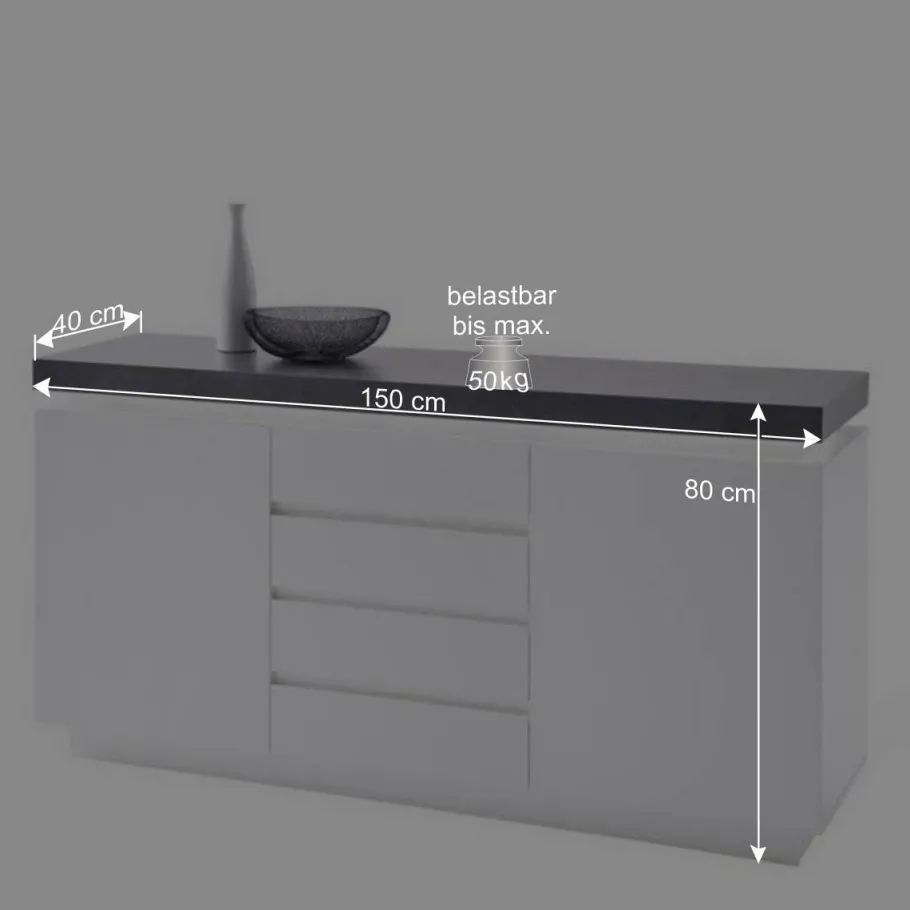 Sale Design Sideboard Rebelvo mit dimmbarer LED Beleuchtung Sideboards