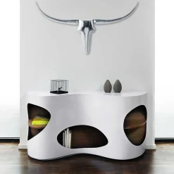 Sale Design Sideboard Regal in Weiß Hochglanz - Scarula Sideboards