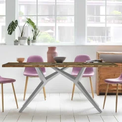 New Design Tisch mit bunter Altholzplatte Shabby - Enyi Tische