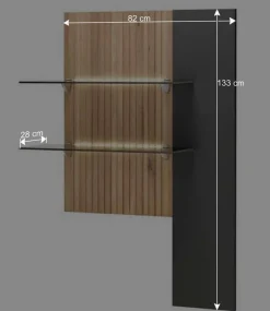 Design TV Anbauwand zweifarbig - Cruzca (dreiteilig) Wohnwände