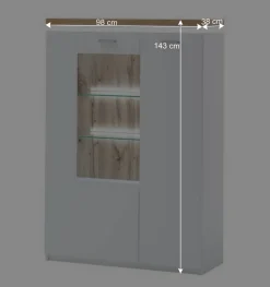 Design Wohnkombination mit Licht - Caldri (dreiteilig) Wohnwände