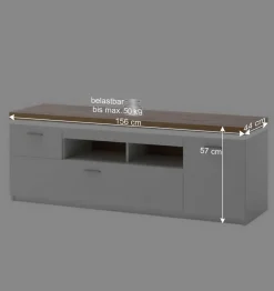 Design Wohnkombination mit Licht - Caldri (dreiteilig) Wohnwände