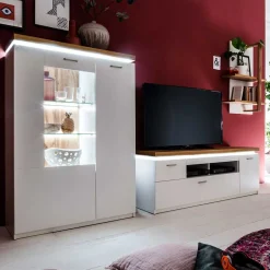 Design Wohnkombination mit Licht - Caldri (dreiteilig) Wohnwände