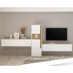 Hot Design Wohnwand 350 cm breit - Nonessia I (dreiteilig) Wohnwände