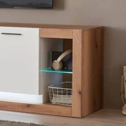 Discount Design Wohnwand Set in Mattweiß - Adejano (dreiteilig) Wohnwände