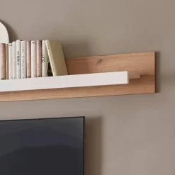 Discount Design Wohnwand Set in Mattweiß - Adejano (dreiteilig) Wohnwände