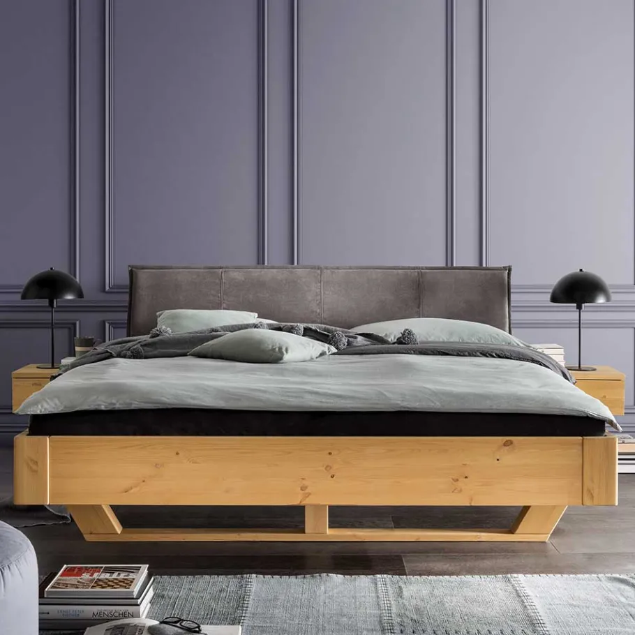 Best Designbett mit Holzkufen aus Kiefer gelaugt - Ravilon Betten