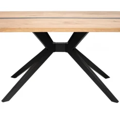 Discount Design-Eichentisch mit Buchenholz-Spidergestell - Drakura Tische