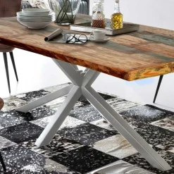 Sale Designer Altholz Esstisch in Mehrfarbig - Dembley Tische