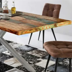 Sale Designer Altholz Esstisch in Mehrfarbig - Dembley Tische