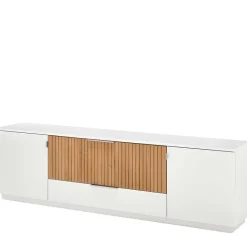 New Designer TV Wohnwand in Weiß - Miloris (dreiteilig) Wohnwände