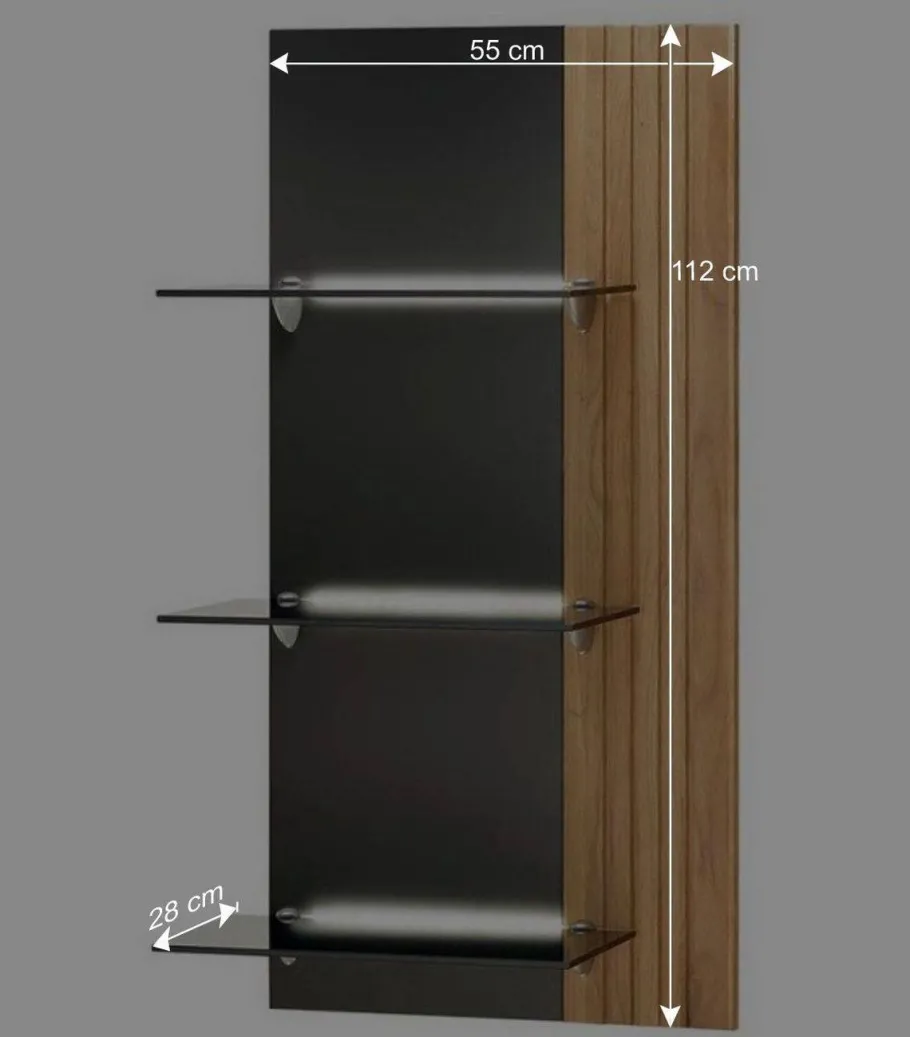 Clearance Designer TV Wohnwand Set in Anthrazit - Cruzca (dreiteilig) Wohnwände