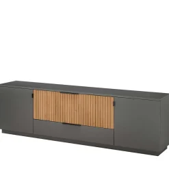 Clearance Designer TV Wohnwand Set in Anthrazit - Cruzca (dreiteilig) Wohnwände