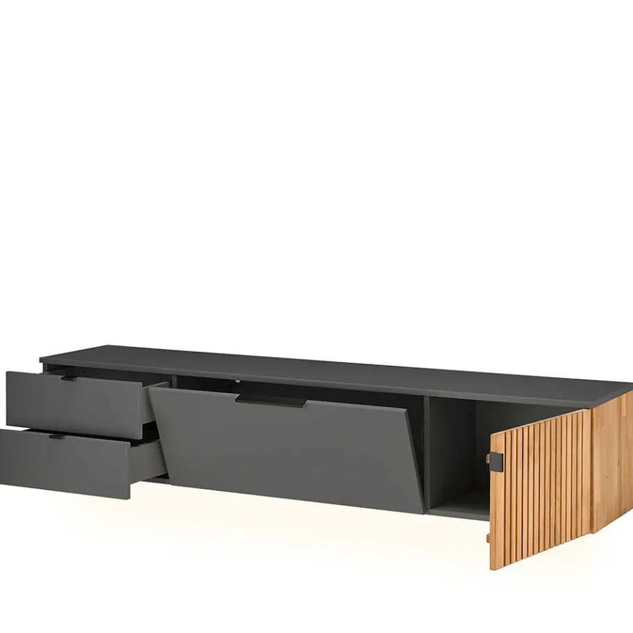 Clearance Designer Wohnwand Möbel mit LED - Cruzca (dreiteilig) Wohnwände