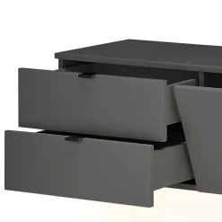 Clearance Designer Wohnwand Möbel mit LED - Cruzca (dreiteilig) Wohnwände