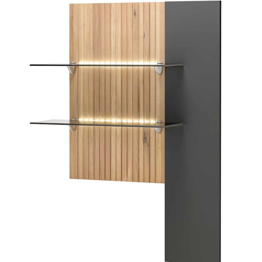 Clearance Designer Wohnwand Möbel mit LED - Cruzca (dreiteilig) Wohnwände