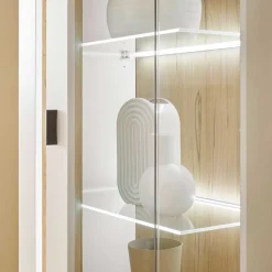 Outlet Designer Wohnwand mit LED Beleuchtung - Racelyn (vierteilig) Wohnwände