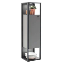 New Designer-Wohnwand Möbel in Grau - Ridona (dreiteilig) Wohnwände