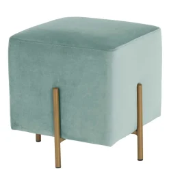 Best Designhocker in Graugrün Samt - Strong Hocker