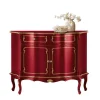 Outlet Design-Kommode in Rot und Gold - Julya Kommoden