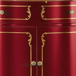 Outlet Design-Kommode in Rot und Gold - Julya Kommoden