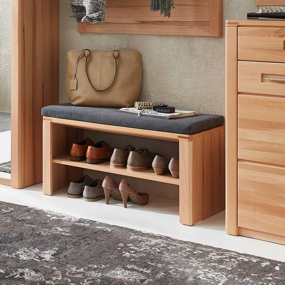 Best Dielenbank mit Schuhablage in Kernbuche - Viktorion Sitzbank