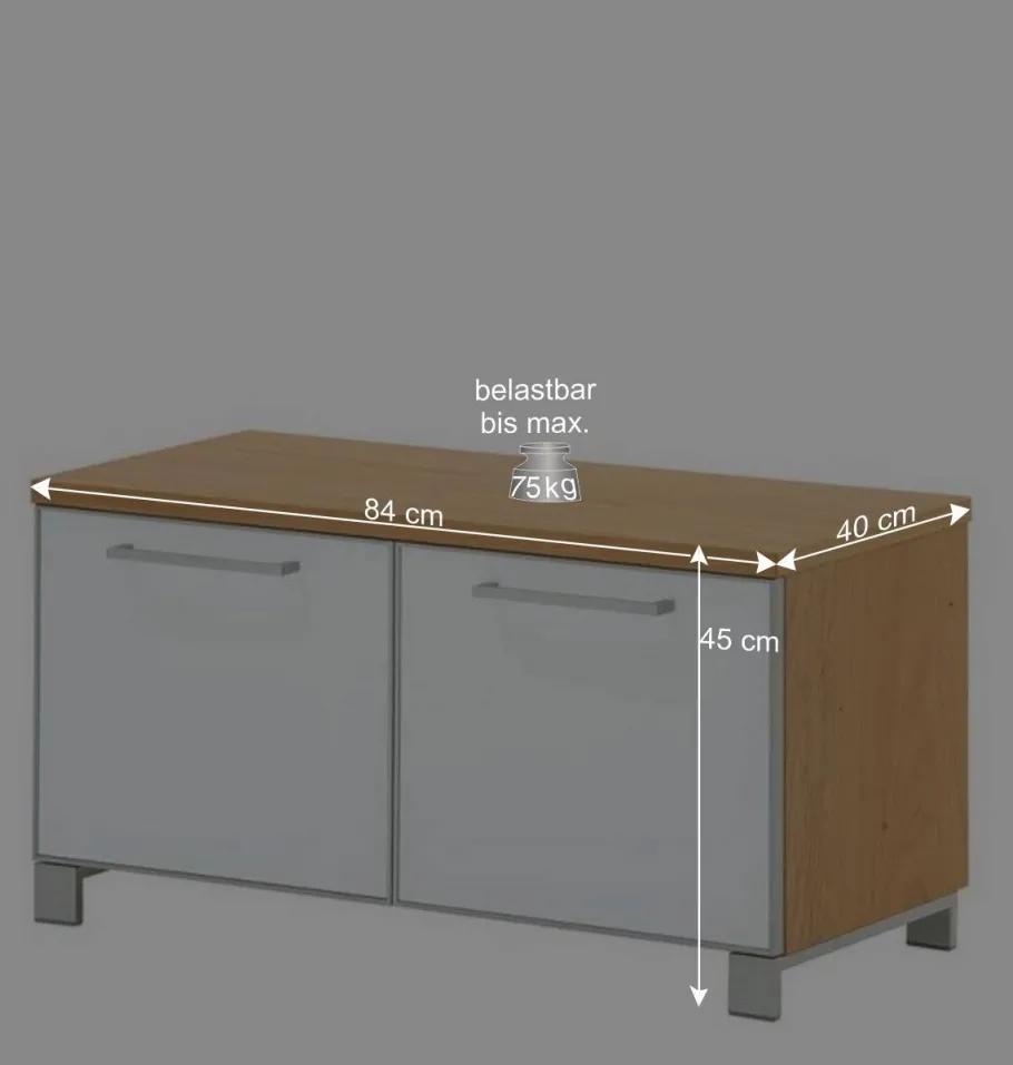 Clearance Dielenbank Wynoca mit Weißglas Sitzbank