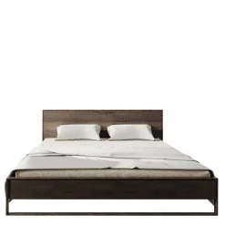 Best Doppelbett Bettgestell aus Eiche in Braun - Vasteca Betten