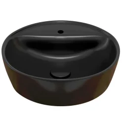 Best Doppel-Waschtisch mit schwarzen Aufsatzbecken - Crystoga Schränke