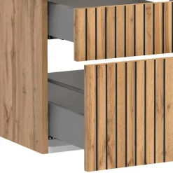 Best Doppel-Waschtisch mit schwarzen Aufsatzbecken - Crystoga Schränke