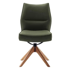 Sale Drehbare Lederstühle in Oliv Grün - Diziana (2er Set) Stühle
