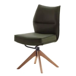 Sale Drehbare Lederstühle in Oliv Grün - Diziana (2er Set) Stühle