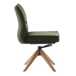 Sale Drehbare Lederstühle in Oliv Grün - Diziana (2er Set) Stühle