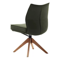 Sale Drehbare Lederstühle in Oliv Grün - Diziana (2er Set) Stühle