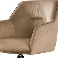 Sale Drehbarer Armlehnstuhl in Beige Samt - Vallee (2er Set) Stühle