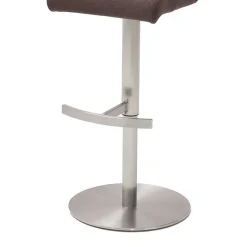Best Drehbarer Barstuhl in Braun Stoff Livisica & Edelstahl Hocker