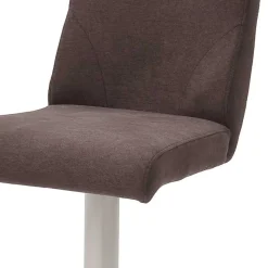 Best Drehbarer Barstuhl in Braun Stoff Livisica & Edelstahl Hocker
