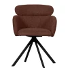 Sale Drehbarer Polsterstuhl in Kastanienbraun Stoff - Rajavo (2er Set) Stühle