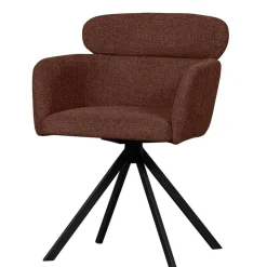 Sale Drehbarer Polsterstuhl in Kastanienbraun Stoff - Rajavo (2er Set) Stühle