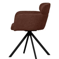 Sale Drehbarer Polsterstuhl in Kastanienbraun Stoff - Rajavo (2er Set) Stühle