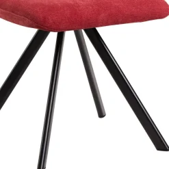 Sale Drehbarer Polsterstuhl in Rot - Tefano (2er Set) Stühle