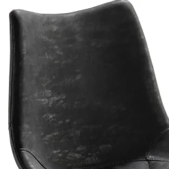 Best Drehbarer Tresenstuhl aus Kunstleder Schwarz - Sanlina Hocker