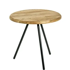 Sale Dreibein Beistelltisch mit Holzplatte aus Eiche - Berga Tische